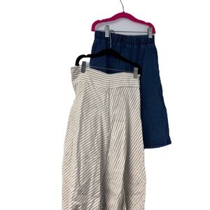Girls Gray maxi Skirt & denim bundle size 10